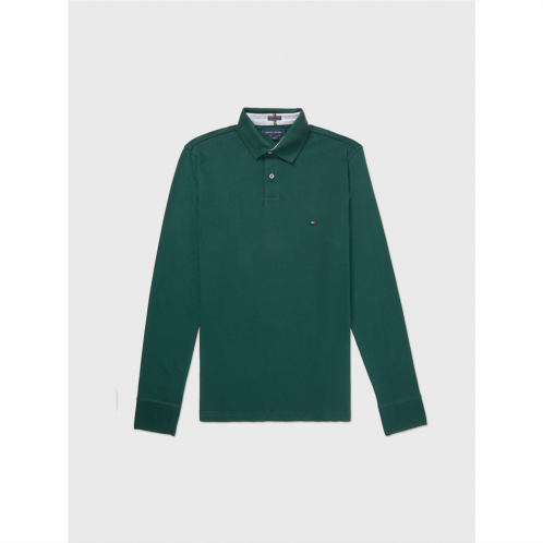 TOMMY HILFIGER Regular Fit Solid Long-Sleeve Polo